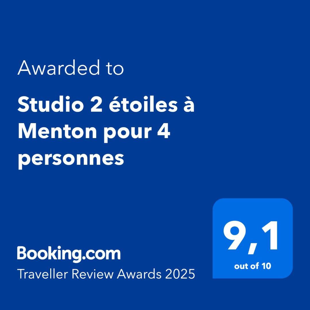Studio 2 Etoiles A Menton Pour 4 Personnes Bagian luar foto